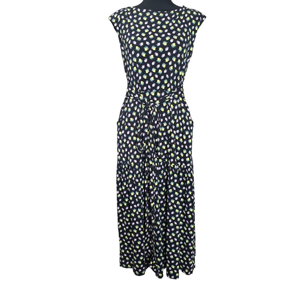Boden Eda Jersey Lemon Citrus Fruit Printed Dress Sz. 10P - Picture 3 of 9